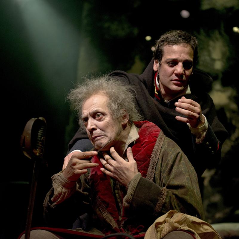 de Andrés Rivera, adaptación de Pompeyo Audivert y Rodrigo de la Serna, dirigido por Audivert, de la Serna y Andrés Mangone. Con Pompeyo Audivert y Rodrigo de la Serna. 
Sala Casacuberta