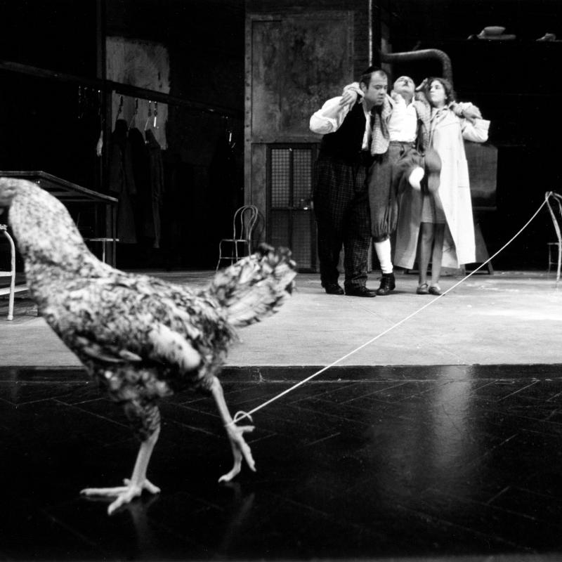 de George Tabori, dirigida por Jorge Lavelli. Con Villanueva Cosse, Cecilia Rosset-to, Heidi Steinhardt, Jorge Suarez, Alejandro Urdapilleta.
Sala Martín Coronado
